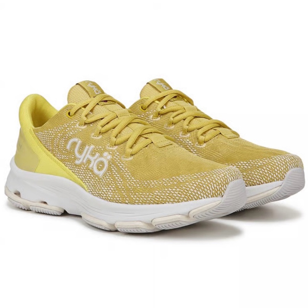 Ryka Lemon Yellow Sneakers with White Trim